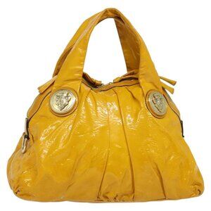 GUCCI Tote Bag Enamel Yellow Gold 197019 Auth bs28709